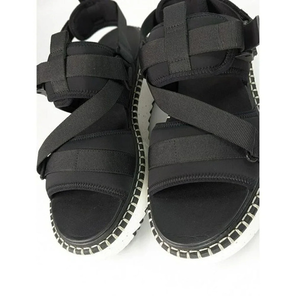 Chloe Lilli Women's Platform Nylon Sandals Black Size 42 IT / 12 US (MSRP $795) - Picture 5 of 12